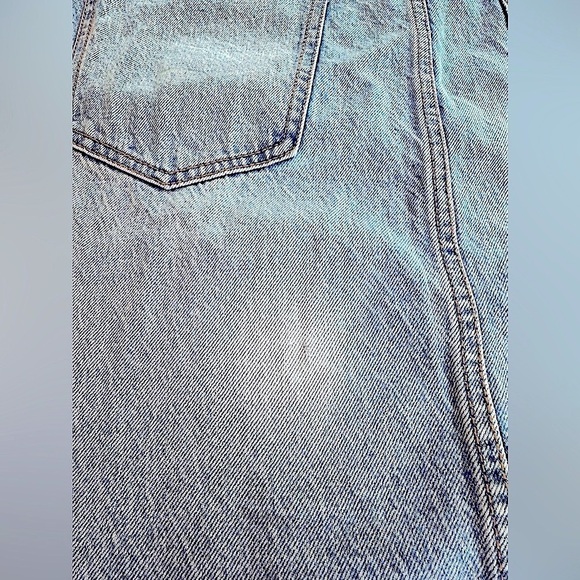 We The Free Denim Jean Skirt Medium Wash front middle slit size 12 - Picture 10 of 10